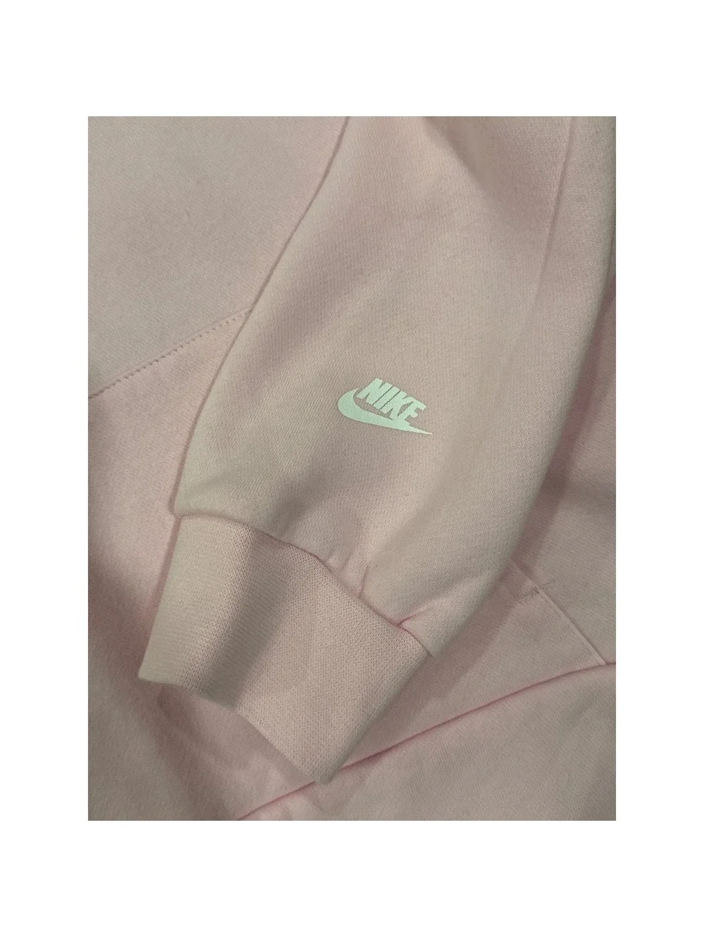 Nike Girls Pink Double Swoosh Fleece Hoodie Sweatshirt XL Kids